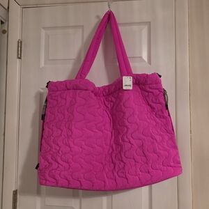 FP Movement by Free People Cloud 9 Pink Quilted Tote